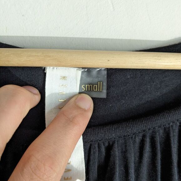 Seven times seven Black Drape Drop Waist Dress Women's Size Small - Picture 8 of 9